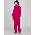 thumbnail image 4 of Moomaya Women's Cotton Jersey Pajama Set - Ultra-Soft, Button-Down Sleepwear With Notch Lapel Shirt, 4 of 8