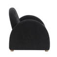thumbnail image 5 of Miekor Furniture Modern Boucle Accent Armchair – Comfortable Upholstered Lounge Chair with Curved Armrests, Stylish Minimalist Chair for Living Room, Bedroom, Study, and Home Office(BLACK) MK2041, 5 of 11