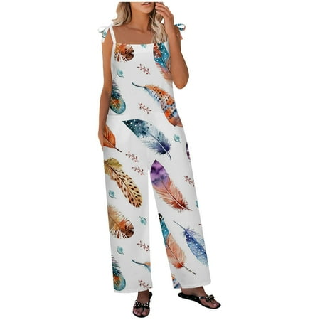 

Plus Size Jumpsuits For Women Romper Wide Leg Womens Jumpsuits Summer Print Suspender Bohemian Suspenders Jumpsuit Women s Jumpsuits Rompers & Overalls One Piece Jumpsuits For Women