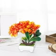 thumbnail image 4 of Ramo de simulación floral, centro de mesa para sala de estar, arreglo en jarrón de vidrio, decoración moderna para el hogar, exhibición de flores artificiales, elegante detalle de mesa,, 4 of 9