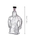 thumbnail image 4 of RICHMJ Interesting Whiskey Bottle 7.48in, Clear Glass  Liquor Bottle with Airtight Stopper, Novelty Barware for Home Bar, Man Cave, Whiskey & Bourbon Storage, Unique Gift for Men, 4 of 6