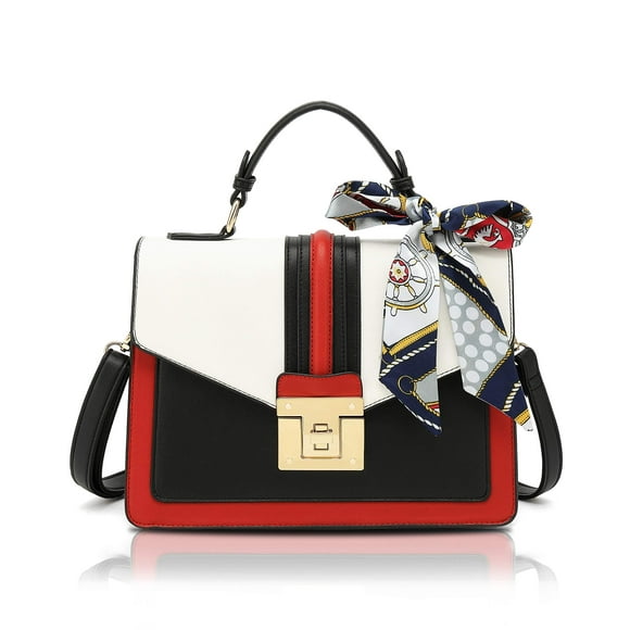Scarleton Medium Top Handle Satchel Handbag for Women, Purses for Women, Tote bag for Women, H2065 Off-white
