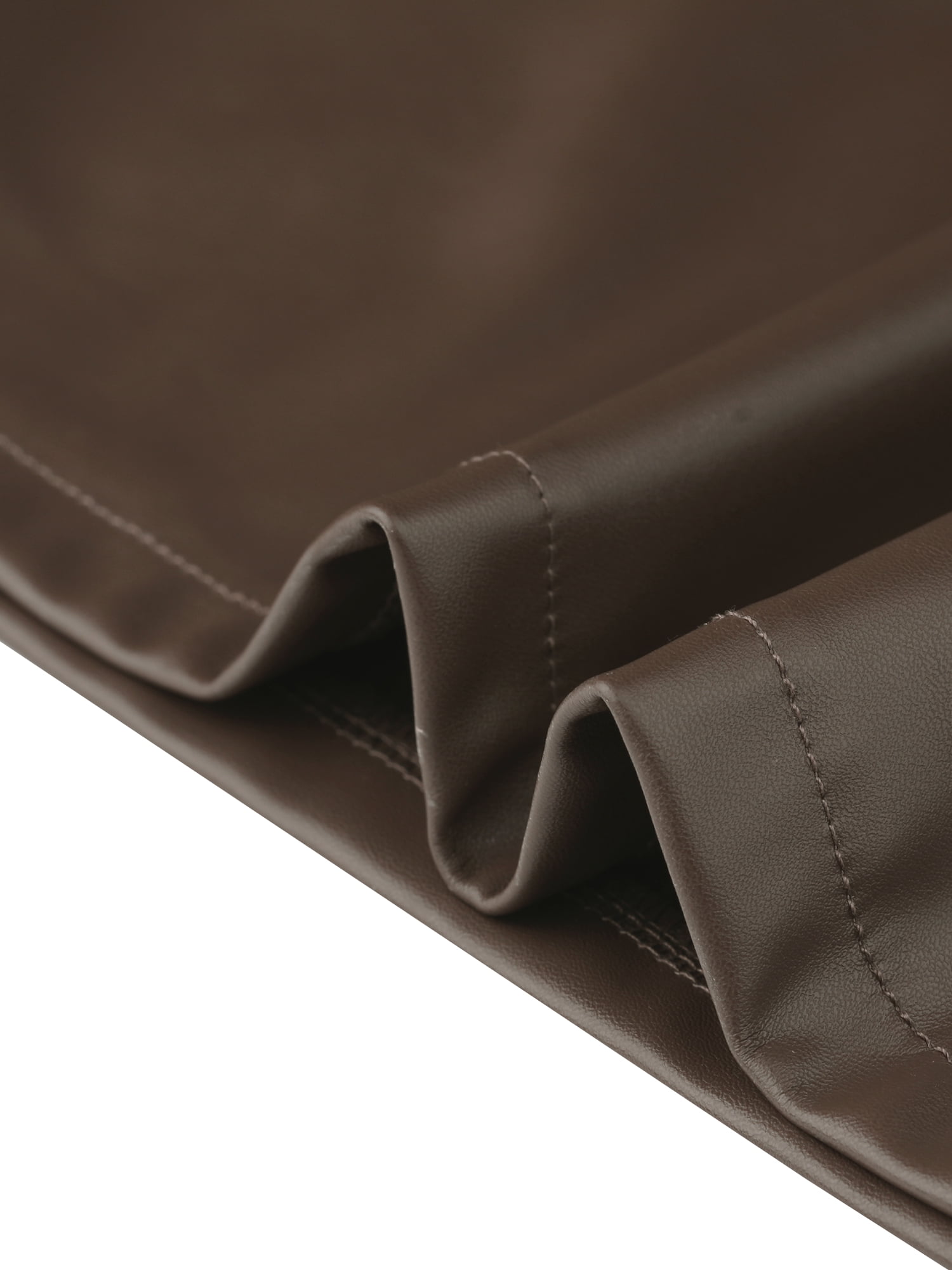 DARING DIVA Women's Faux Leather PU Elastic Bodycon Pencil Midi Skirt Small Brown