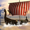 thumbnail image 3 of CafePress - The Viking Longship T Shirt - Men's Classic Graphic Cotton T-Shirt, 3 of 4
