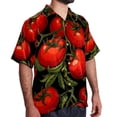 thumbnail image 2 of tomato Men's Button Down Hawaiian Print Short Sleeve Casual Summer Beach Shirts, 2 of 6