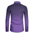 thumbnail image 4 of Huankd Men's Wrinkle Free Slim Fit Dress Shirts Formal Long Sleeve Button Down for Wedding Business Dark Purple M, 4 of 5