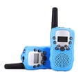 thumbnail image 2 of Walkie Talkie para niños, juguetes de largo alcance de 3 a 12 años, linterna LCD de 8 canales, regalos para camping, aventuras, senderismo (uno, azul), 2 of 4