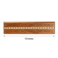 thumbnail image 5 of Sterling Games Wooden Cribbage 12 inch Double Track Cribbage Board with Rich Italian Inlaid for 2 Players Playing Cards Included, 5 of 10