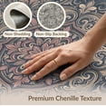 thumbnail image 6 of ODIKA 8'x10' Washable Area Rug Floral Medallion With Vintage Scroll Border And Trellis Mauve Rose Refined for Dining Room, Large Office, Lounge, Non-Slip Chair-Friendly Mat, 6 of 7