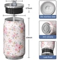 thumbnail image 3 of 12 Oz Coffee Travel Mug with Lid, Double Wall Vacuum Bright Floral Reusable Stainless Steel Water Bottle Leak Proof Insulated Hot Cold Coffee Cup Gift for Women(1pcs), 3 of 5