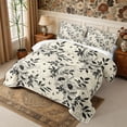thumbnail image 3 of Manfei Gothic Spider Web Bed Spread Queen 3pcs,Retro Flowers Queen Coverlet Set,1 Quilt and 2 Pillowcases, 3 of 7