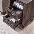 thumbnail image 3 of OKD Farmhouse Nightstand with Charging Station and 2 Storage Drawers, End Table Beside Table, Dark Rustic Oak, 3 of 6