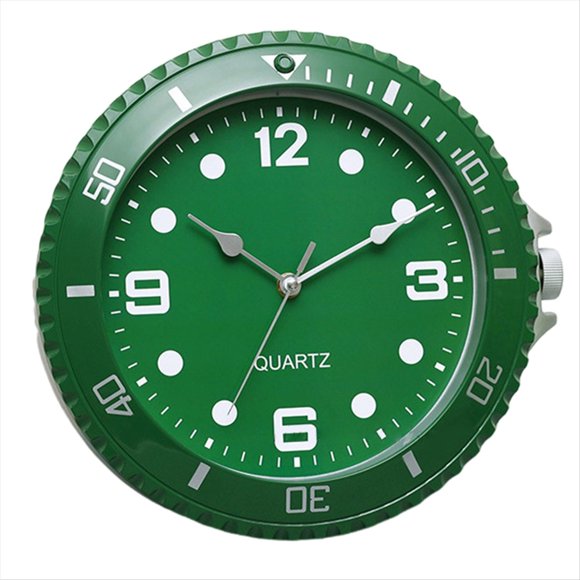 Reloj de Pared Diseño Moderno Aguja de Cuarzo Silenciosa Reloj de Pared de Lujo Barrido Silencioso Reloj de Pared del Segundo Hogar Verde