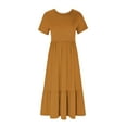Fanxing Womens Dresses Casual Summer Layered Ruffled Dresses Smocked Beach Flowy Tiered 2024