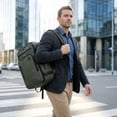thumbnail image 5 of WANDF Travel Backpack With 16 Pockets,Airline Approved Carry on Luggage,Waterproof Personal Item Bag Fit 15.6" Laptop, Lightweight Casual Daypack for Weekender Business Hiking(Green Bag), 5 of 10
