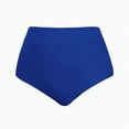thumbnail image 6 of Kedxroy Women's Cross High Waisted Bikini Bottoms Full Coverage Swimsuit Bottoms(Blue,M), 6 of 7