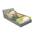 thumbnail image 3 of Landscape Bedding Set with Sheet & Covers, Blurry Spring Park View with Walkway Colorful Flower Trees Garden Idyllic Scenery, Printed Bedroom Decor 2 Shams, 4 Sizes, Multicolor, by Ambesonne, 3 of 3
