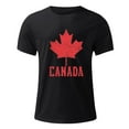 Mens Canada Independence Day Fashion Trend Print Short Sleeve Casual