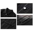 thumbnail image 6 of LYSMORA 2026 Men's Lapel Gradient Washed Denim Trucker Jacket, Chest Patch Pockets Oversized Loose Fit Casual Outer Shacket, 6 of 8