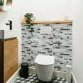 thumbnail image 6 of 10Pcs Peel and Stick Backsplash Thicker Design,12''x12'' Self-Adhesive Wall Tiles for Kitchen,Bathroom in Carrara Grey, 6 of 10