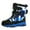 Blue, variant on LUOGENLI Kids Rain Boots Size 2 Youth Children Shoes Thick Soled Plus Velvet Warm Snow Boots Outdoor High Top Fashionable Velvet Snow Boots Kids Rain Boots Size 11 Kids Rain Boots Size 3 Big Kid 32