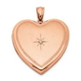 thumbnail image 1 of FB Jewels Sterling Silver Rose Gold-plated & Diamond 24mm D/C Heart Locket, 1 of 4