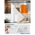 thumbnail image 3 of No Hook Cloth Fabric Shower Curtain with Snap in Liner, Burnt Orange Grey Waterproof Shower Curtains Set with See Through Top Window, Abstract Modern Oil Painted Geometric Bath Curtains 66"x72", 3 of 6