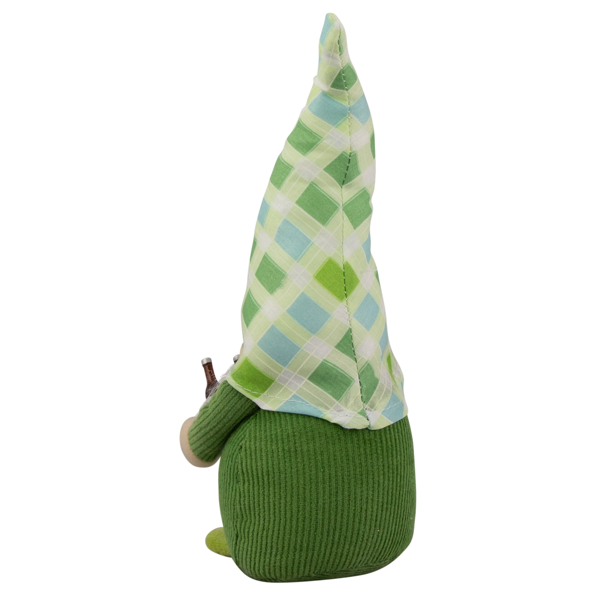 Northlight 9" Green and Blue Plaid Springtime Gnome