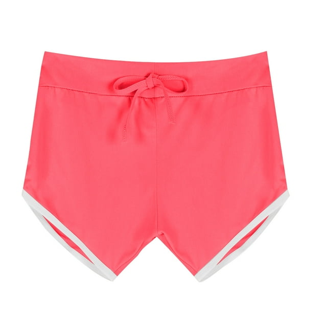 Yuyuzo Workout Shorts for Women High Waist Color Block Drawstring Stretchy Running Tight Shorts