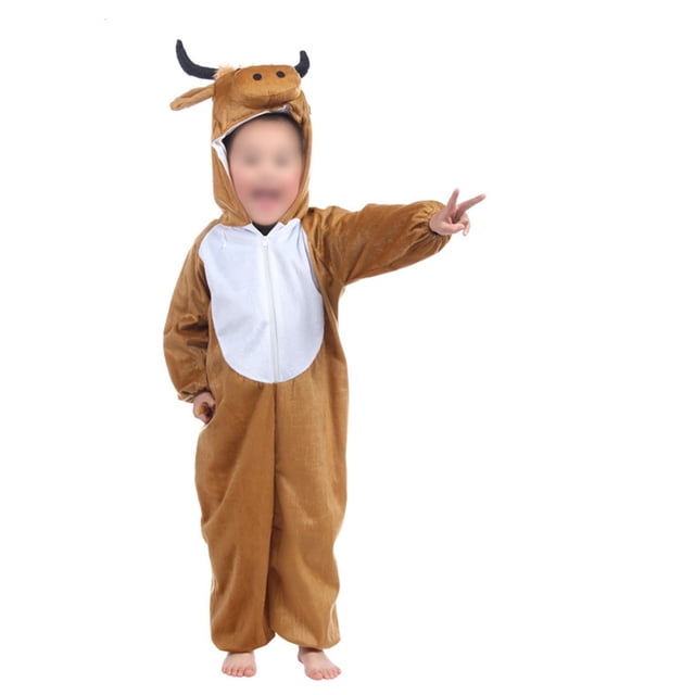 Disfraz de ganado para niños Disfraces de animales para niños para actuación de cosplay de Halloween - Talla S para altura 90-105 cm
