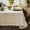 Beige, variant on Waffle Weave Textured Rectangle/Oblong Tablecloth with Cotton Retro Ruffle Trim Solid Table Cover for Buffet Banquet Parties Event Holiday Kitchen Dining Farmhouse Decor Pea Green 55x84 Inches