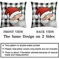 thumbnail image 4 of Black and White Plaid Christmas Pillows Covers 18x18 Set of 2 Winter Snowman and Santa Claus Pillow Cases Snowflakes Cushion Cases Home Decor for Living Room Bed Sofa, 4 of 6