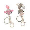 thumbnail image 5 of uds llavero de diamantes de imitación estilo Animal colores vivos elegante llaveros de animales de diamantes de imitación para bolso cartera mochila, 5 of 5