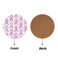 thumbnail image 2 of Multi-Shape Mdf Cork Coaster 4 Pieces Of Anti-Slip, Anti-Wear And Anti-Fouling 3.9in Easy To Clean And Stable Structure Modern Pink Ribbon Pattern Round Shape, 2 of 7