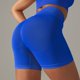 thumbnail image 4 of Gibobby Shorts Mujer Pantalones deportivos de cintura alta para mujer, pantalón liso, a la moda(Azul, M), 4 of 4