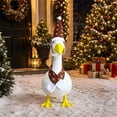 thumbnail image 5 of Aurorax Christmas Porch Goose Outfit 19 inch,Goose Clothes for Cement Goose Porch Goose 23"/17",Red Winter Scarf and Hat Porch Goose Costume for Outdoor Yard Home Decor, 5 of 6