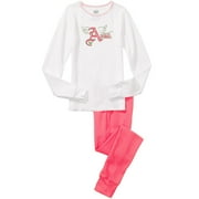 Girls' Sweet Angel Thermal Shirt and Pants Set