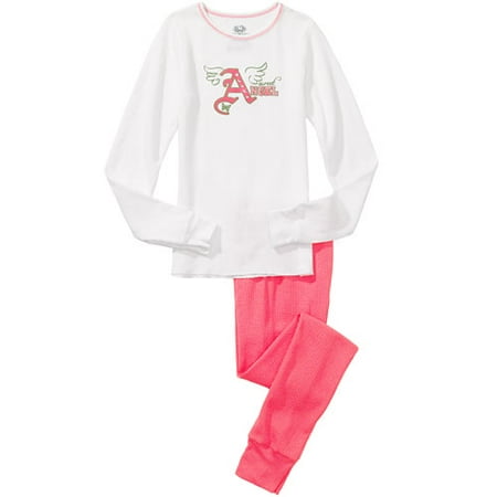 Girls' Sweet Angel Thermal Shirt and Pants Set