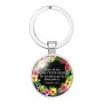 thumbnail image 1 of Accesorios Llavero colgante clásico con tema de flores y césped Llavero redondo, 1 of 5