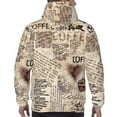 thumbnail image 5 of Bingfone Abstract Coffee Pattern With Letters Men'S Drawstring Hoodie Long Sleeve Pocket Sweatshirts-Small, 5 of 9