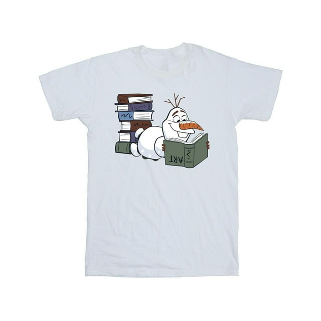 Frozen II T-Shirt en Coton pour Hommes Olaf Lisant