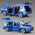 thumbnail image 4 of Modelo de coche de aleación Subaru Forester SUV, juguete de Metal fundido a presión, vehículos todoterreno, modelo de coche de alta simulación, sonido y luz, regalo para niños, 1/30, 4 of 5