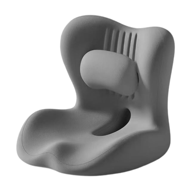 Cojín ortopédico para silla de oficina, cojín para asiento de coche, oficina y viajes. Gris