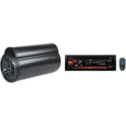 JVCM KD-R480 Receiver & Bazooka BTA6100 100W Amplified Tube Subwoofer 6"