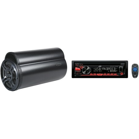 JVCM KD-R480 Receiver & Bazooka BTA6100 100W Amplified Tube Subwoofer 6"