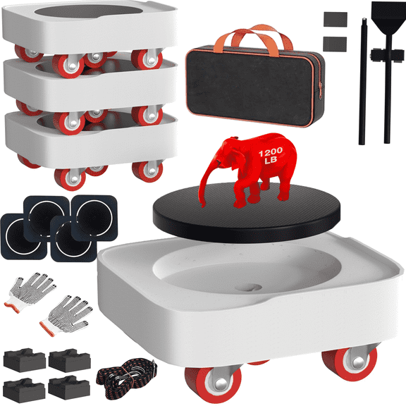 【Newly Upgrade】 Furniture Dolly - Furniture Movers with 5 Wheels, 360° Rotatable and Lockable