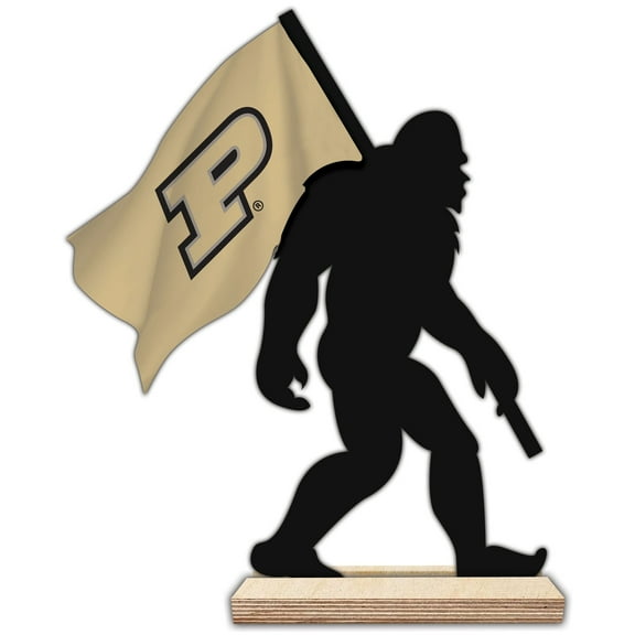 Purdue Boilermakers 18'' Team Logo Bigfoot Silhouette Desktop Art