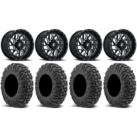 Fuel Triton Black 16 Wheels 32 MotoVator Tires Can-Am Maverick X3 / Honda Pioneer 1000 / Talon Fuel Triton Black 16 Wheels 32 MotoVator Tires Can-Am Maverick X3 / Honda Pioneer 1000 / Talon