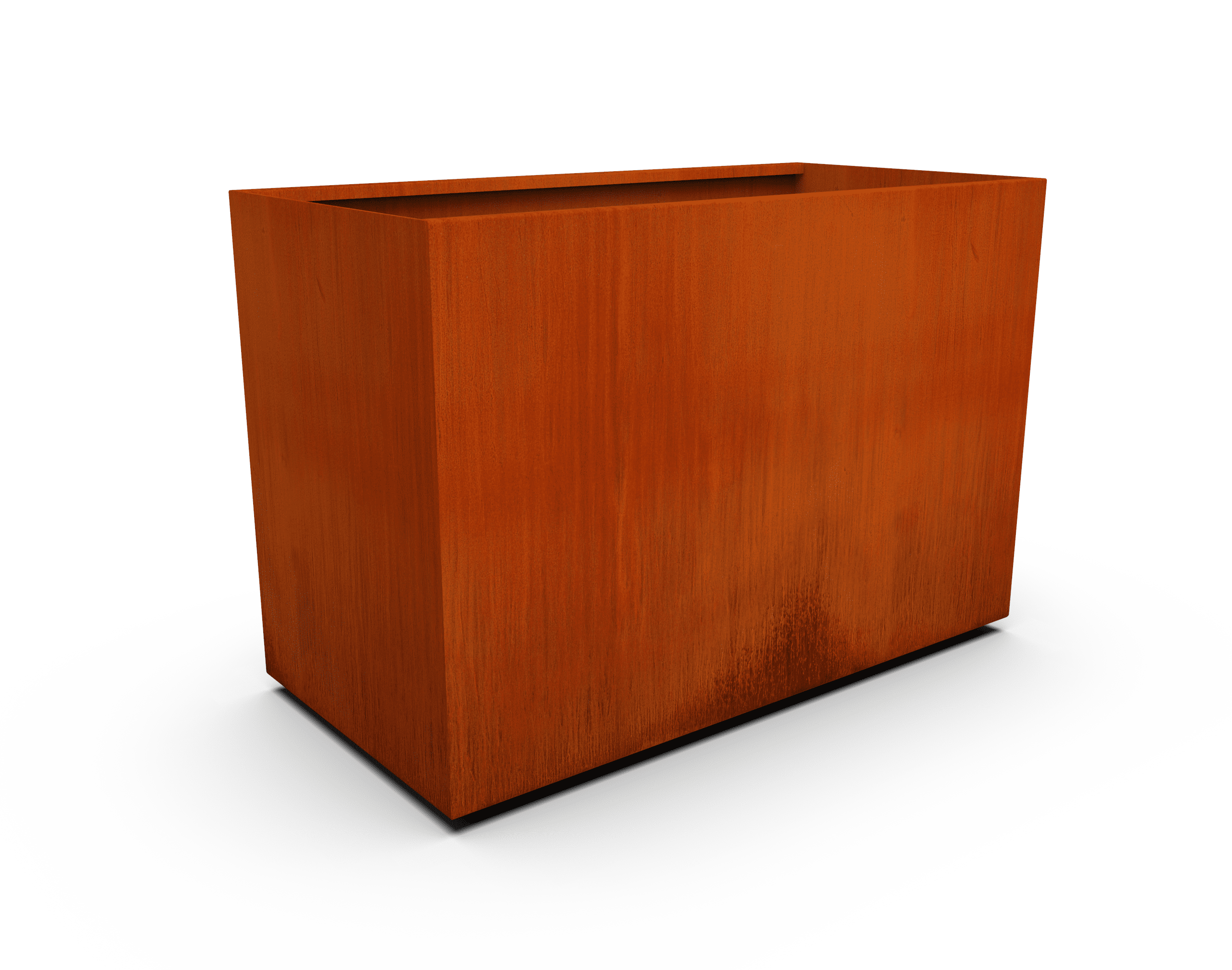 PLANTERCRAFT Corten Steel metal planter box, Rectangular sizes, Modern garden steel planters For