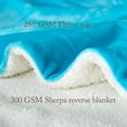 thumbnail image 4 of FFIY Couverture en Sherpa Polaire Taille Simple Super Douce Pelucheuse Chaude Confortable Moelleuse en Microfibre pour Canapé Jeté Velours Double Réversible Luxueux, Turquoise, 4 of 7